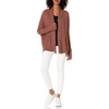image:imageCable Stitch Womens LongSleeve RibKnit Cardigan with Thumbhole Open Front Oversized Loose Sweater Coat Small Caramel